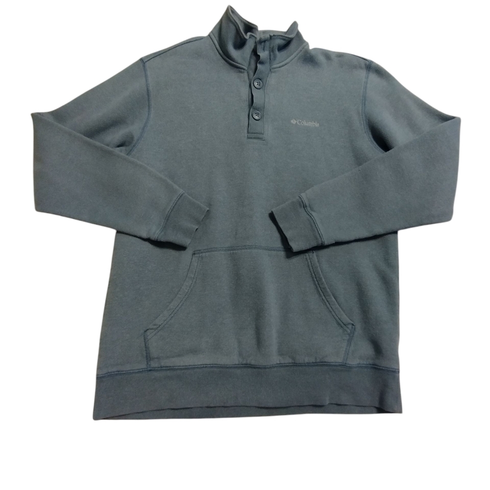EUC Columbia Men's Blue Pullover Sweatshirt Warm Outdoor Large Kangaroo Pouch